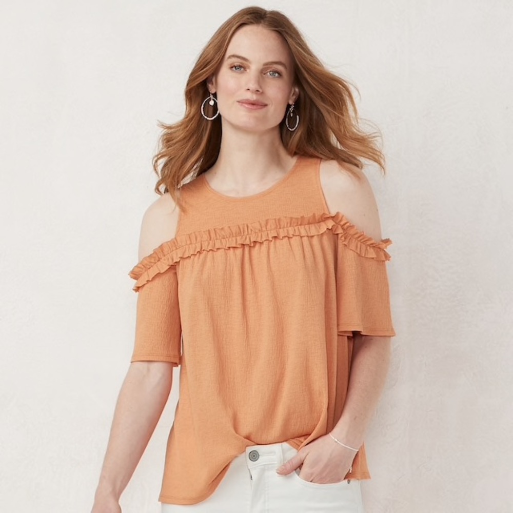 NWOT LC Lauren Conrad Cold Shoulder Top